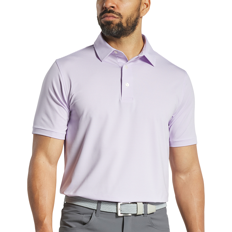 FootJoy MicroFeeder Stripe Lisle - Self Collar Polo 8