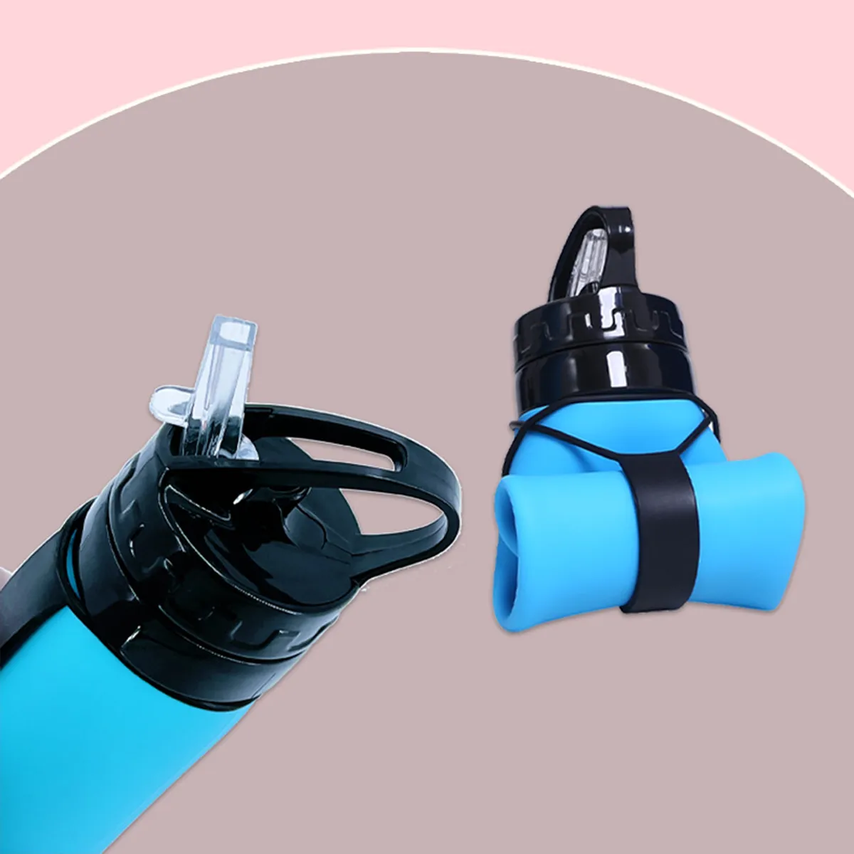 20OZ.Travel Silicone BPA Free Reusable Collapse Water Bottle 7