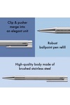 LAMY Logo Brushed Stainless Steel Ballpoint Pen 10