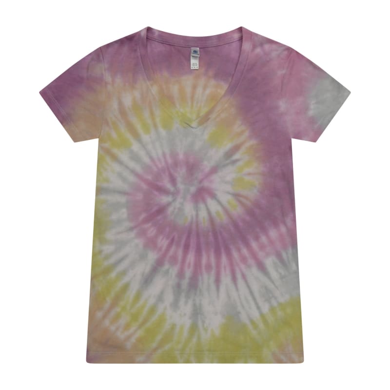 Tie-Dye Ladies' V-Neck T-Shirt 4