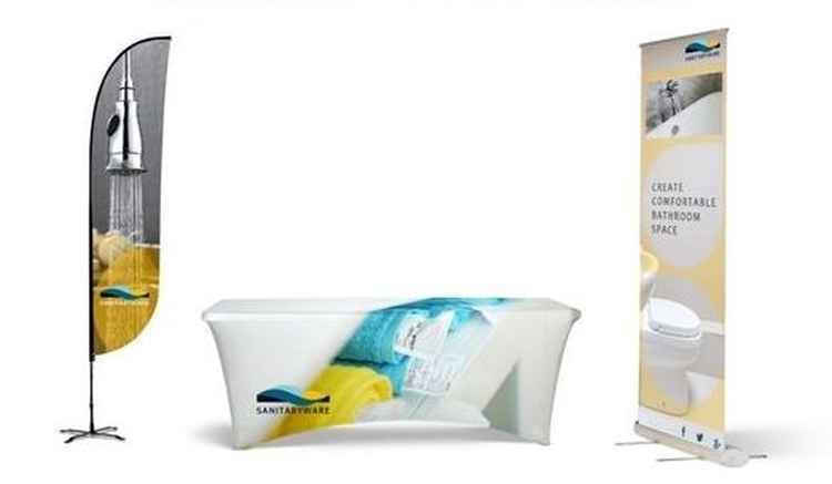 Retractable Banner w/12' Feather Flag & 6' Table Cover 1