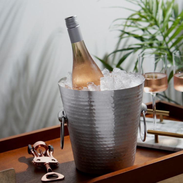 Viski® Hammered Ice Bucket 6