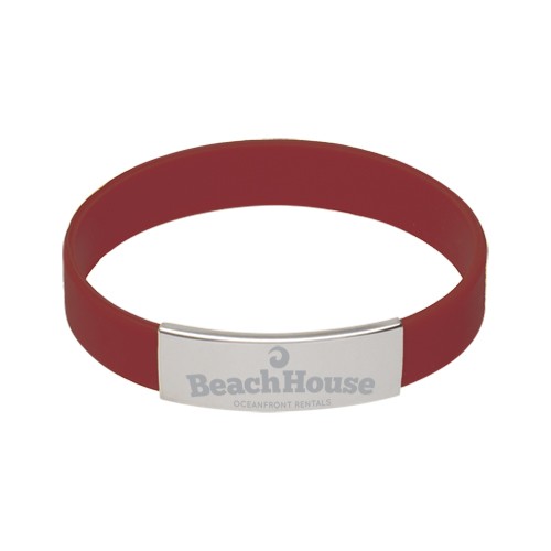 Silicone Bracelet w/Metal Accent 2