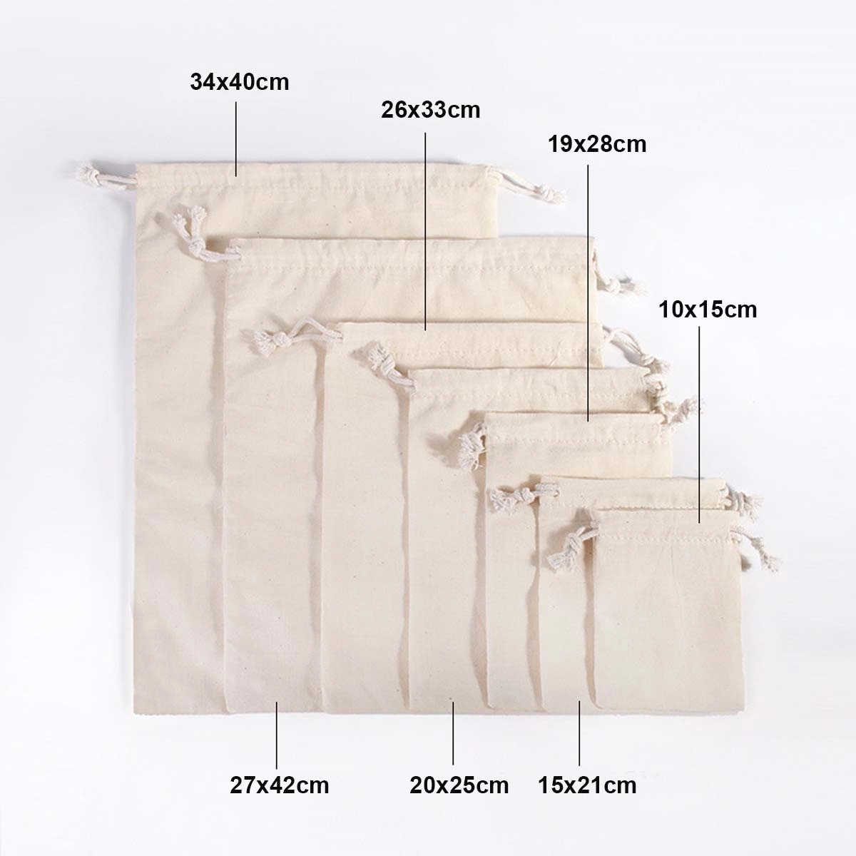 Cotton Drawstring Pouch Bag 3