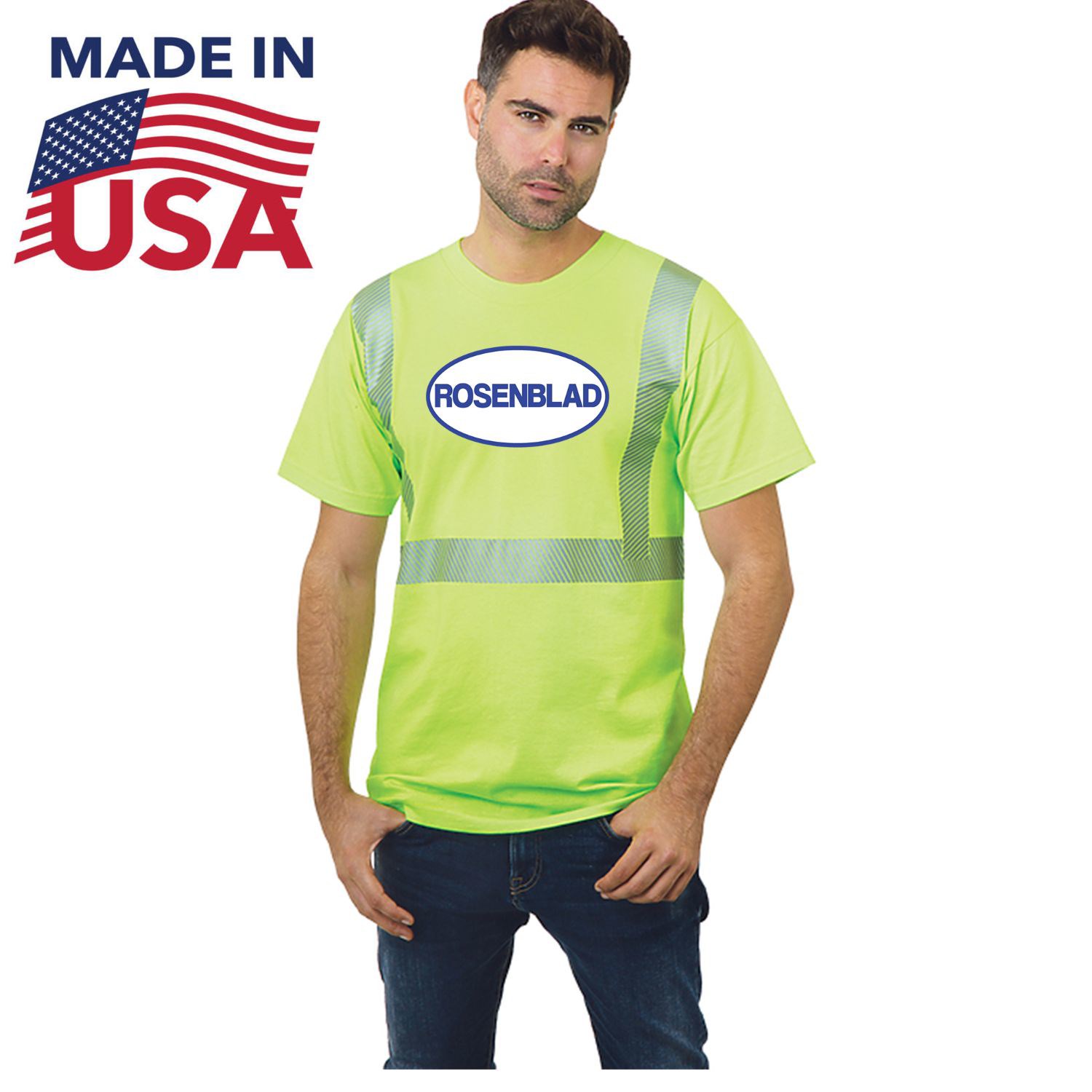 USA-Made Class 2 Poly-Cotton Segmented Safety T-Shirt 2