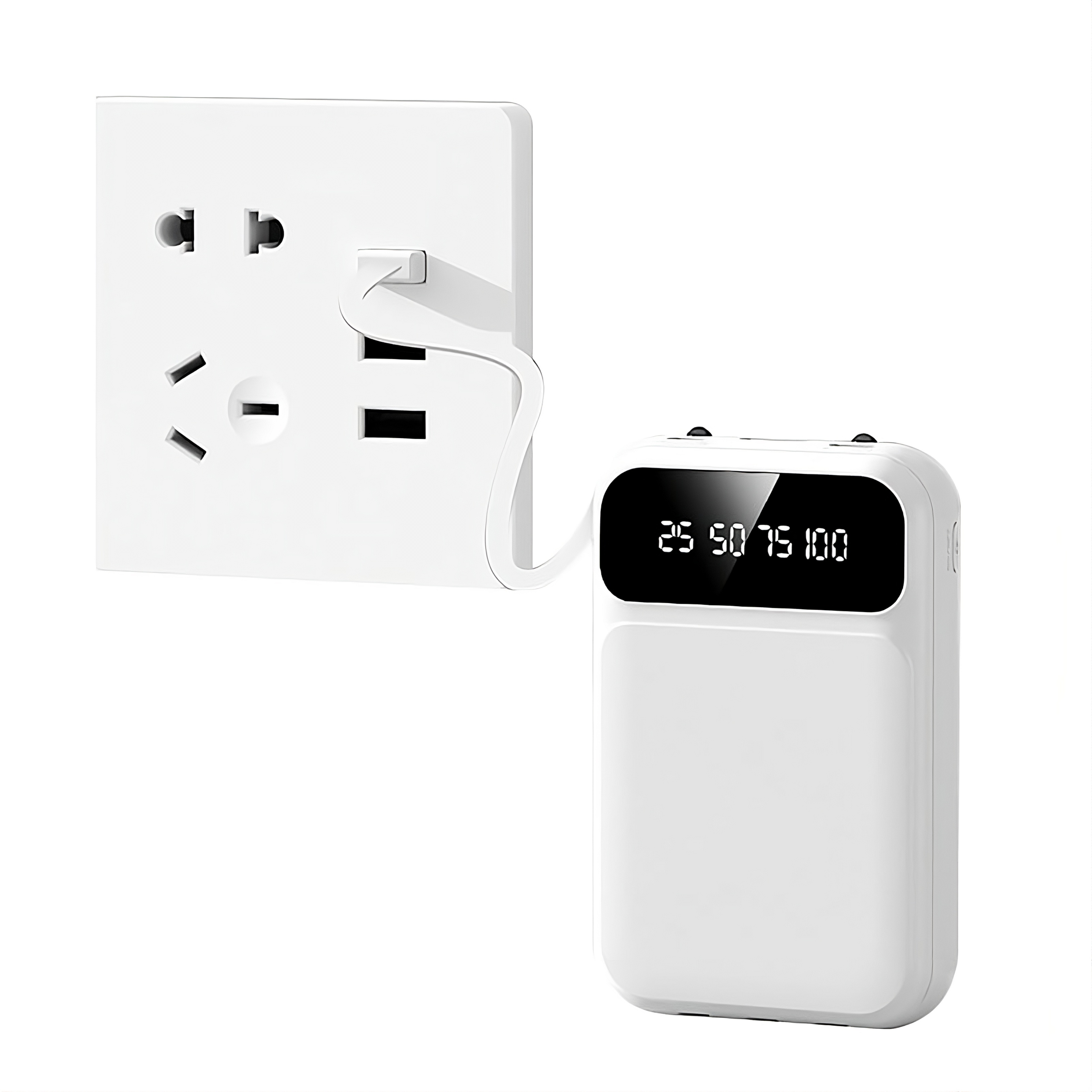 10,000 mAh Multi-Cable Flashlight Power Bank 4