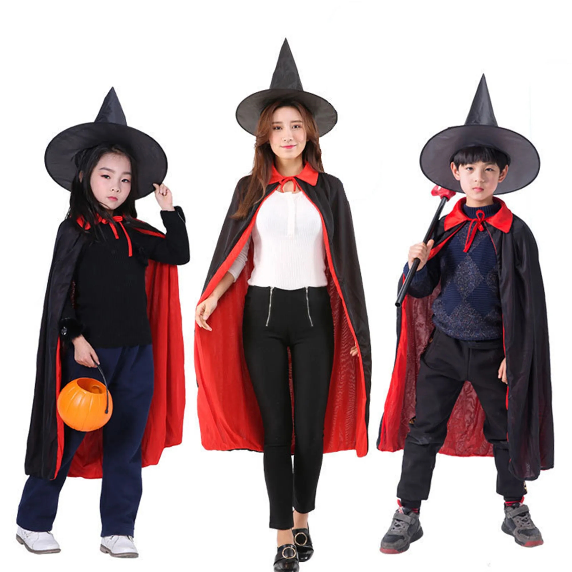 Double-layer Black And Red Cape For Halloween 1