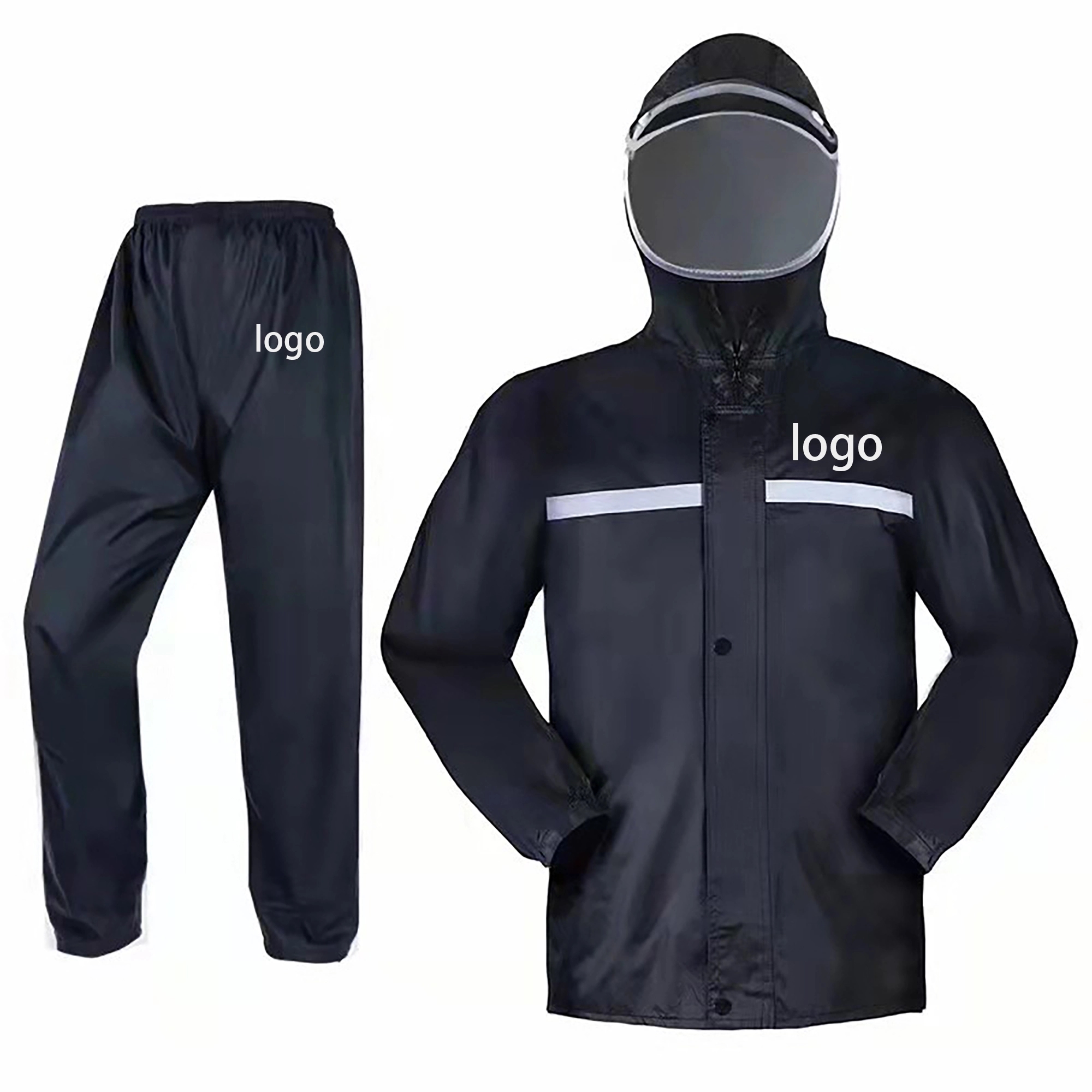 Outdoor reflective raincoat set 6