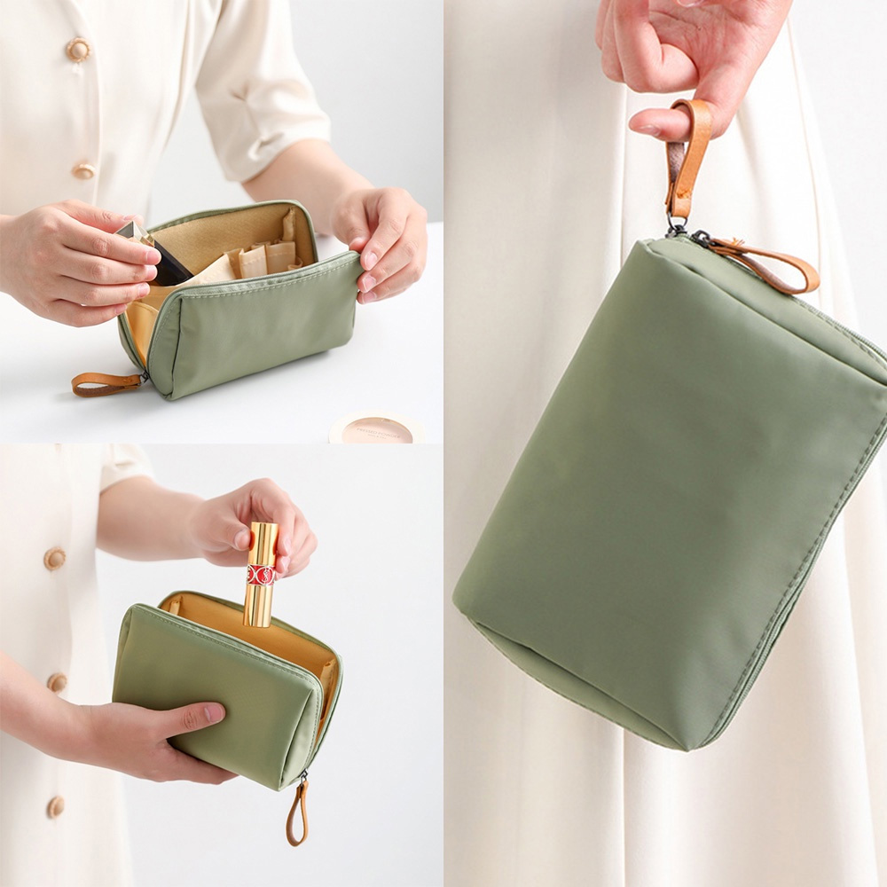 Nylon Cosmetic Toiletry Bag: Gold Zippers 5