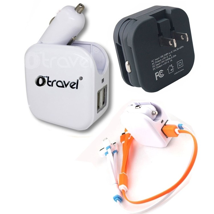 2 in 1 Dual Car/Wall Charger 2