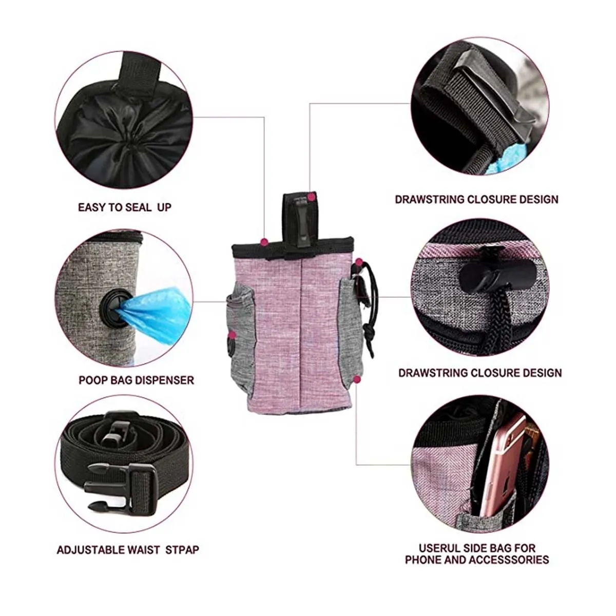 Dog Training Snack Waist Shoulder Pouch Bag 6