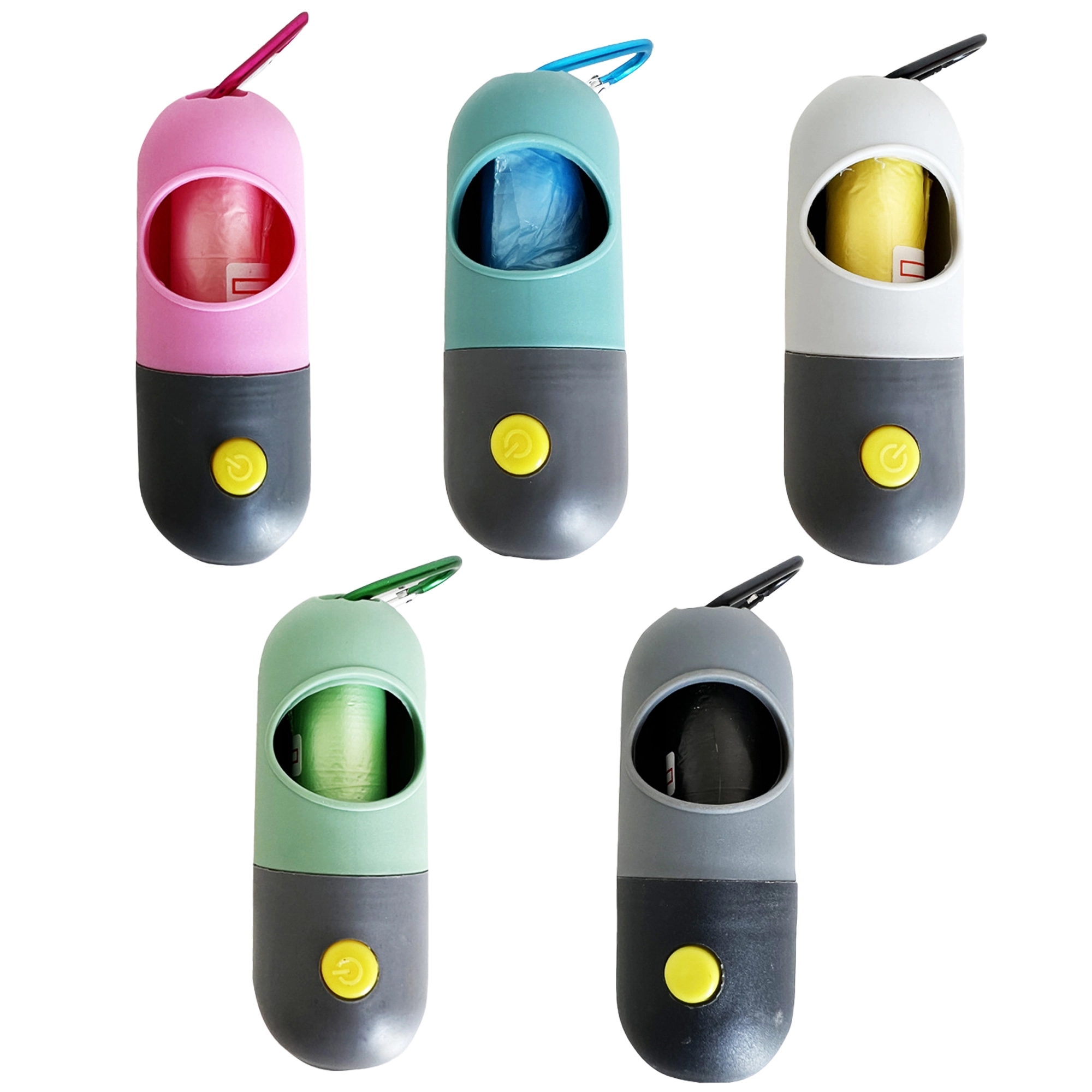 Dog Poop Waste Bag Dispenser with Built in LED Flashlight 2