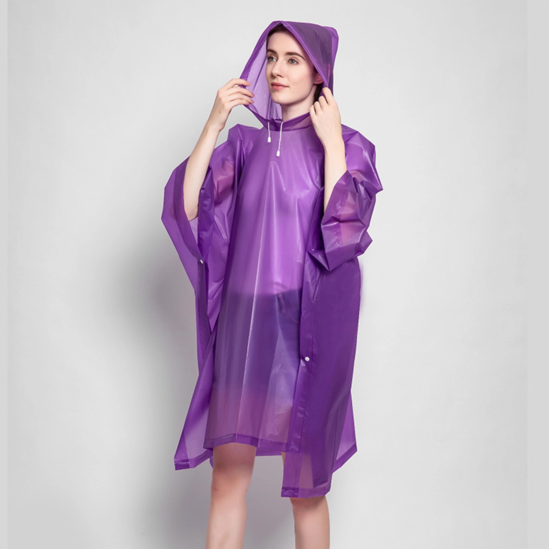 Portable EVA Raincoats for Adults Waterproof Poncho 6