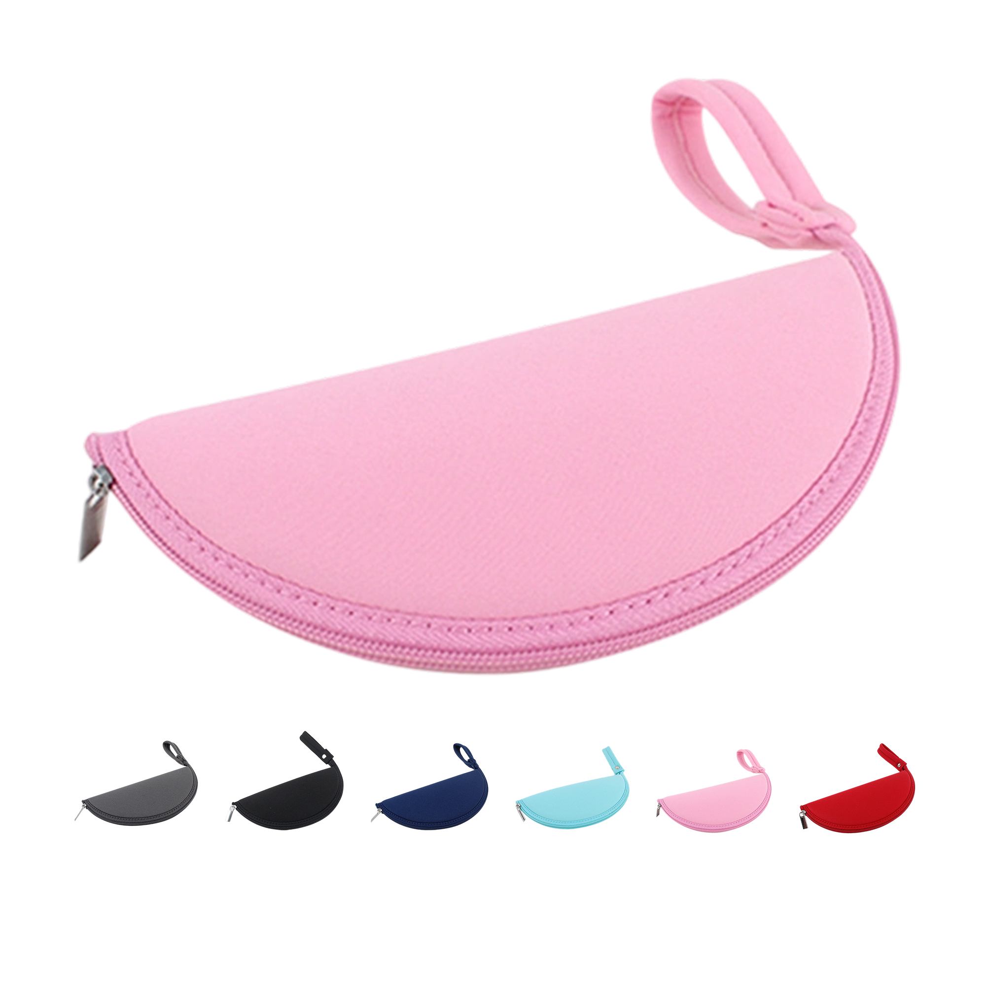 Zipper Mouse Storage Pouch With Mouse Pad Function 7.87" Diameter 3