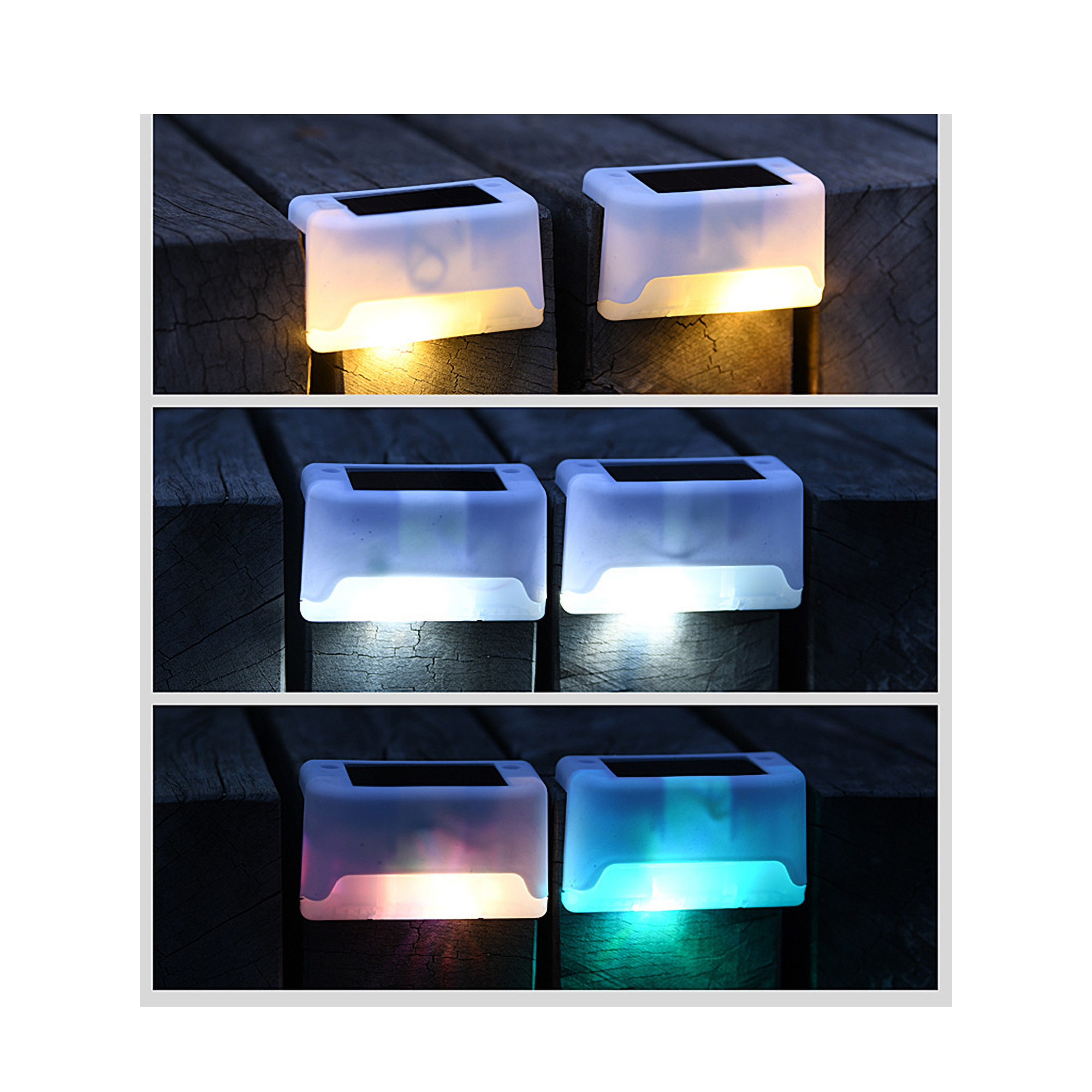 Solar Outdoor Deck Lights Solar Step Lights Waterproof Led 4