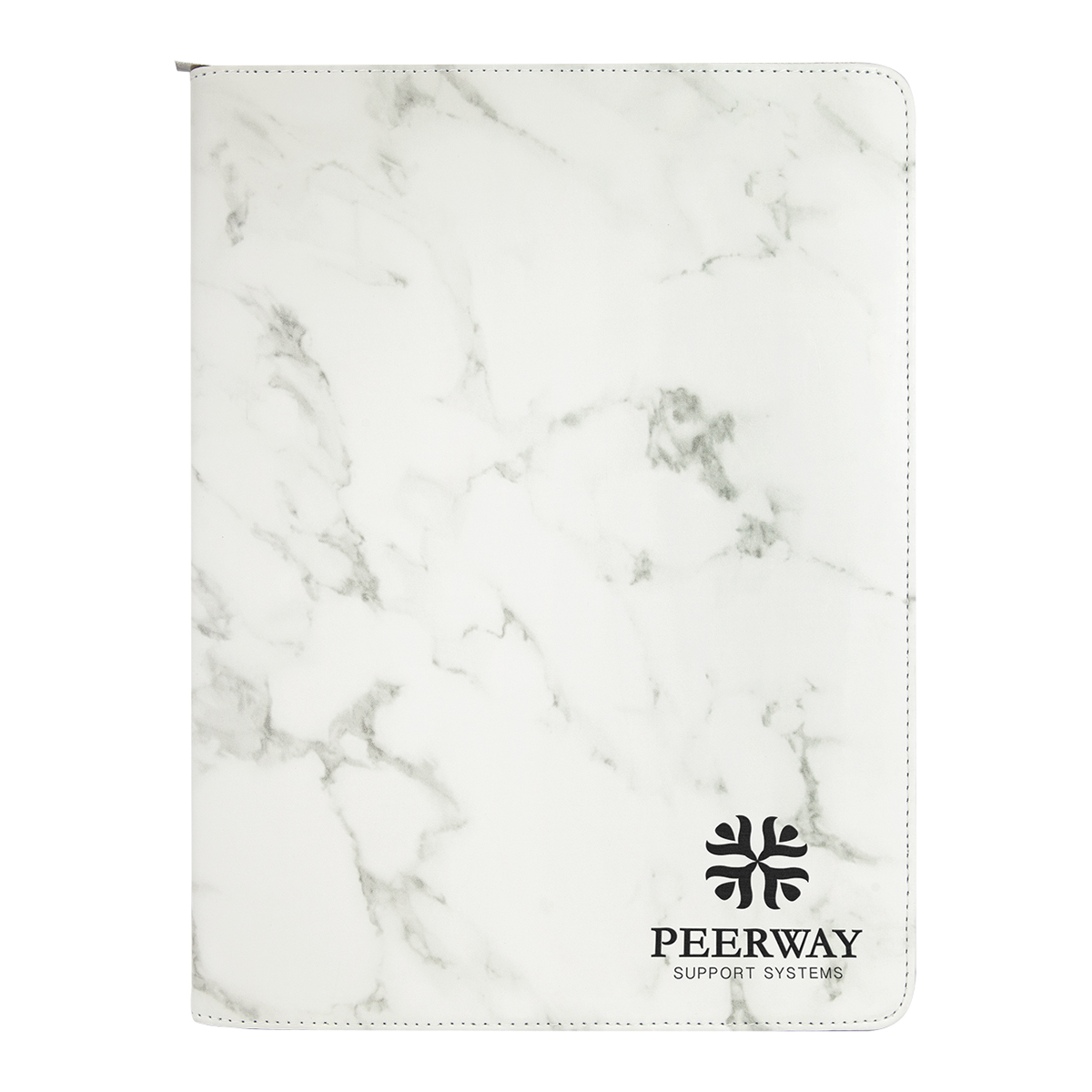 9 1/2" x 12" Leatherette Marble Portfolio with Zipper 10