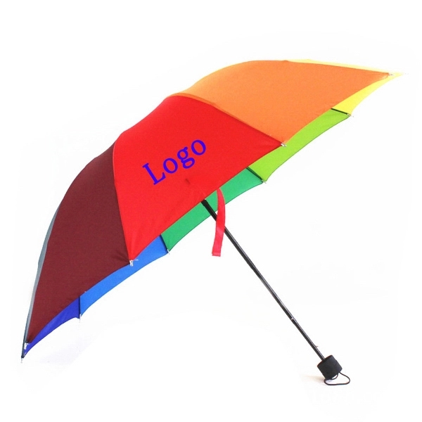 Promotion Logo Rainbow Folding Umbrella 2