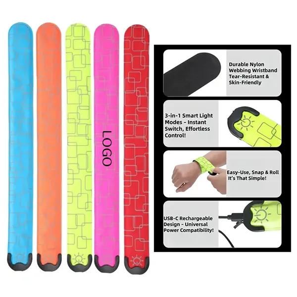 Light-Up Slap Band USB-C Rechargeable 1