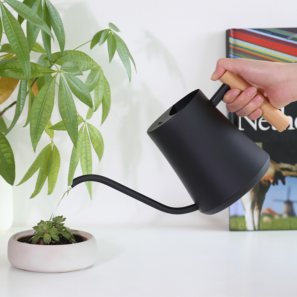 Stainless steel watering can with long spout 4