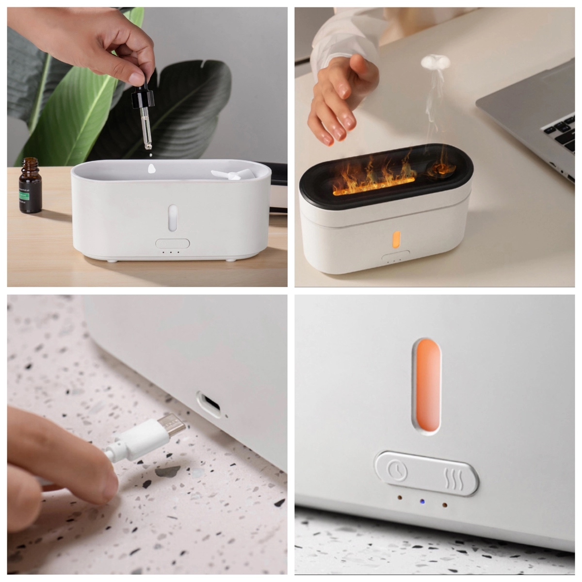 Flame Aroma Humidifier Diffuser 3