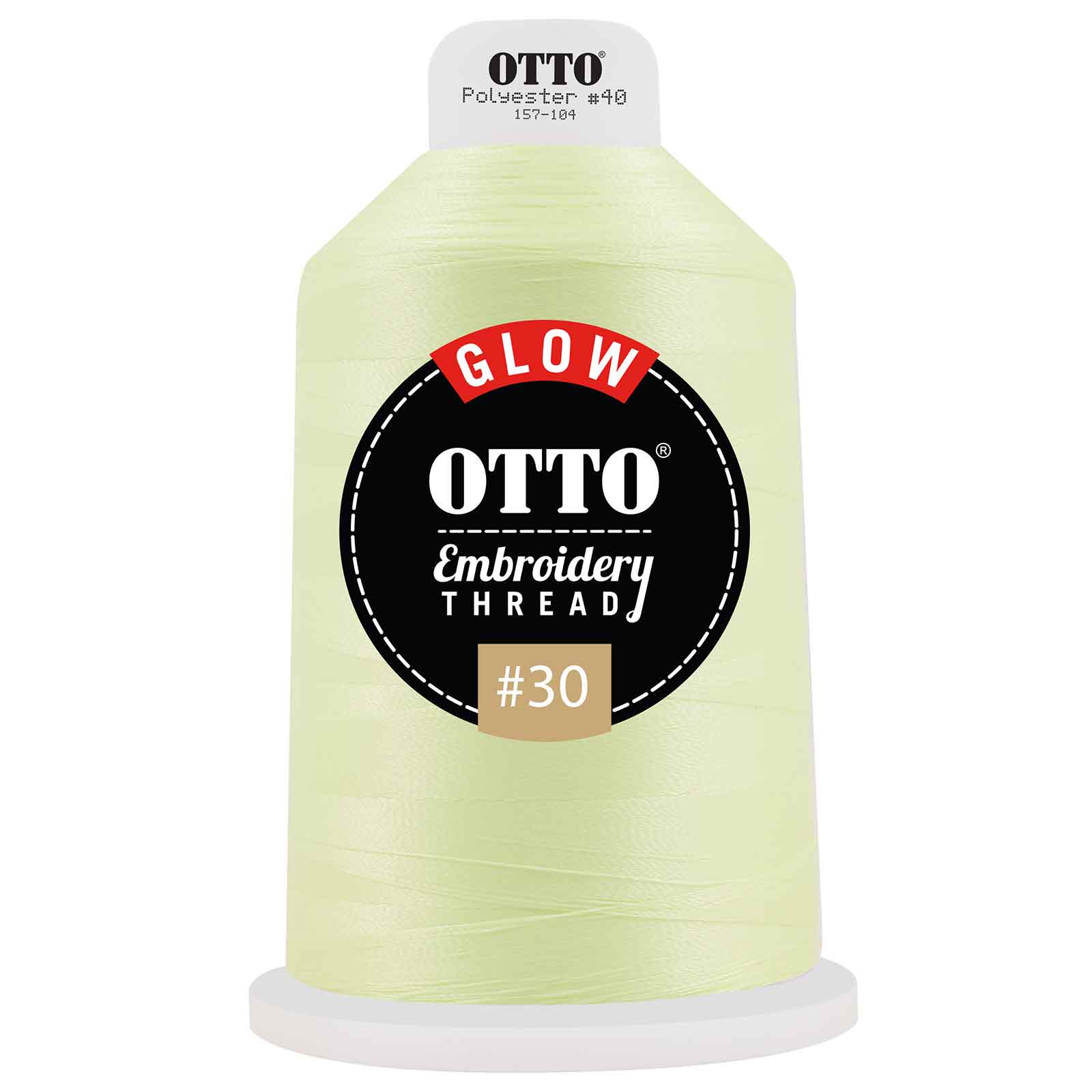 OTTO Embroidery Glow in the Dark Thread #30 4,400 yd. King Cone 8