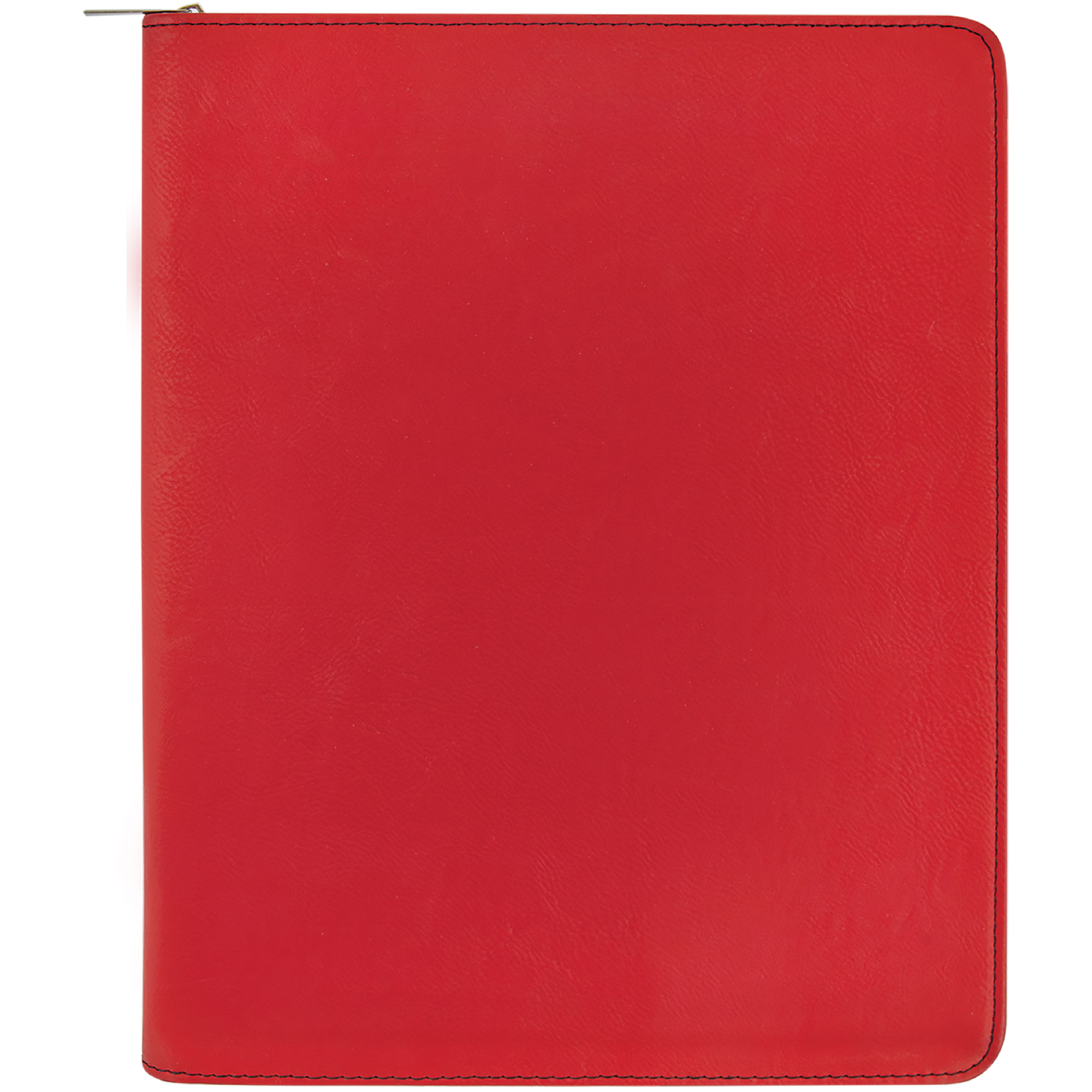 9" x 12" Leatherette Red Portfolio with Zipper 7