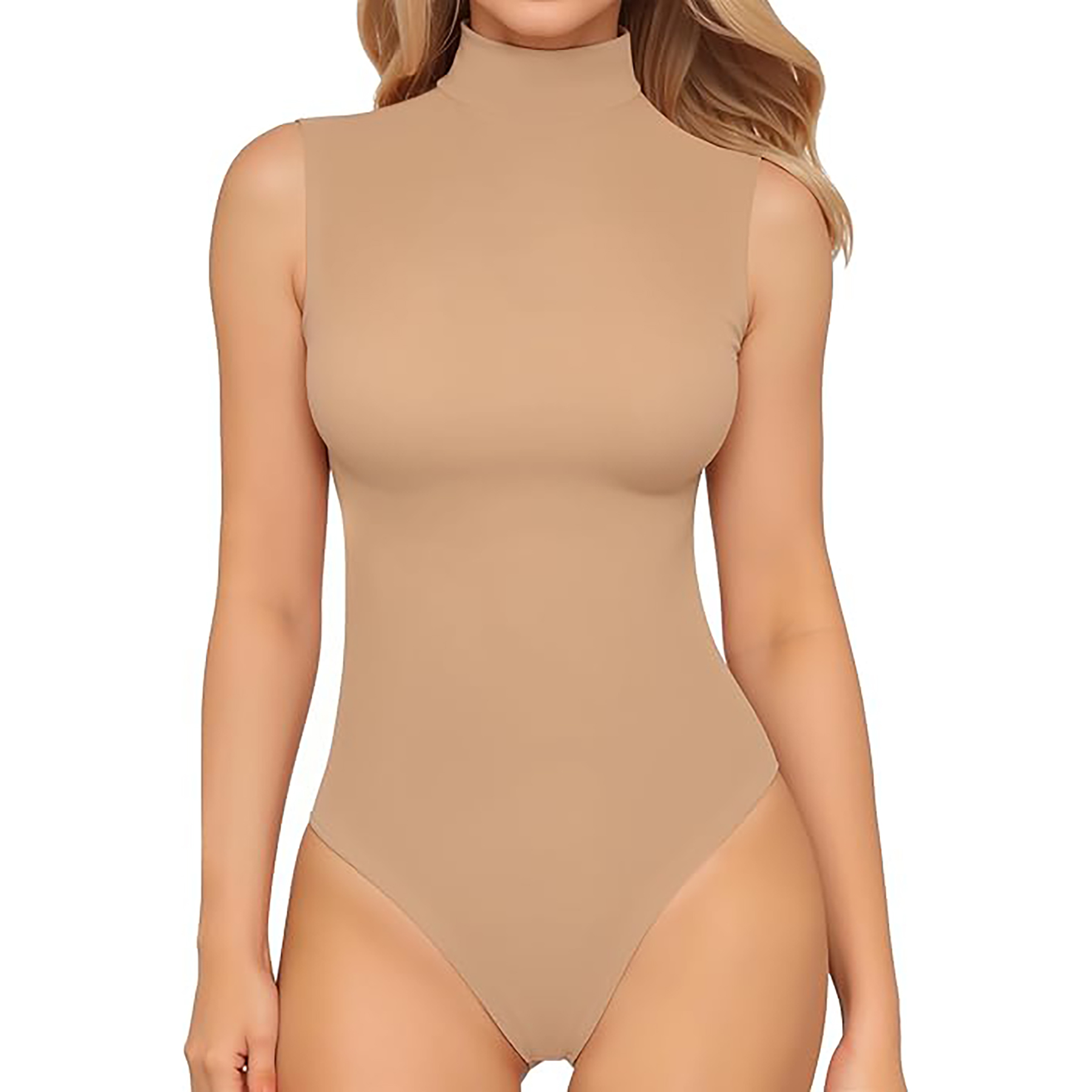 Women's Turtleneck Sleeveless Bodysuit 1