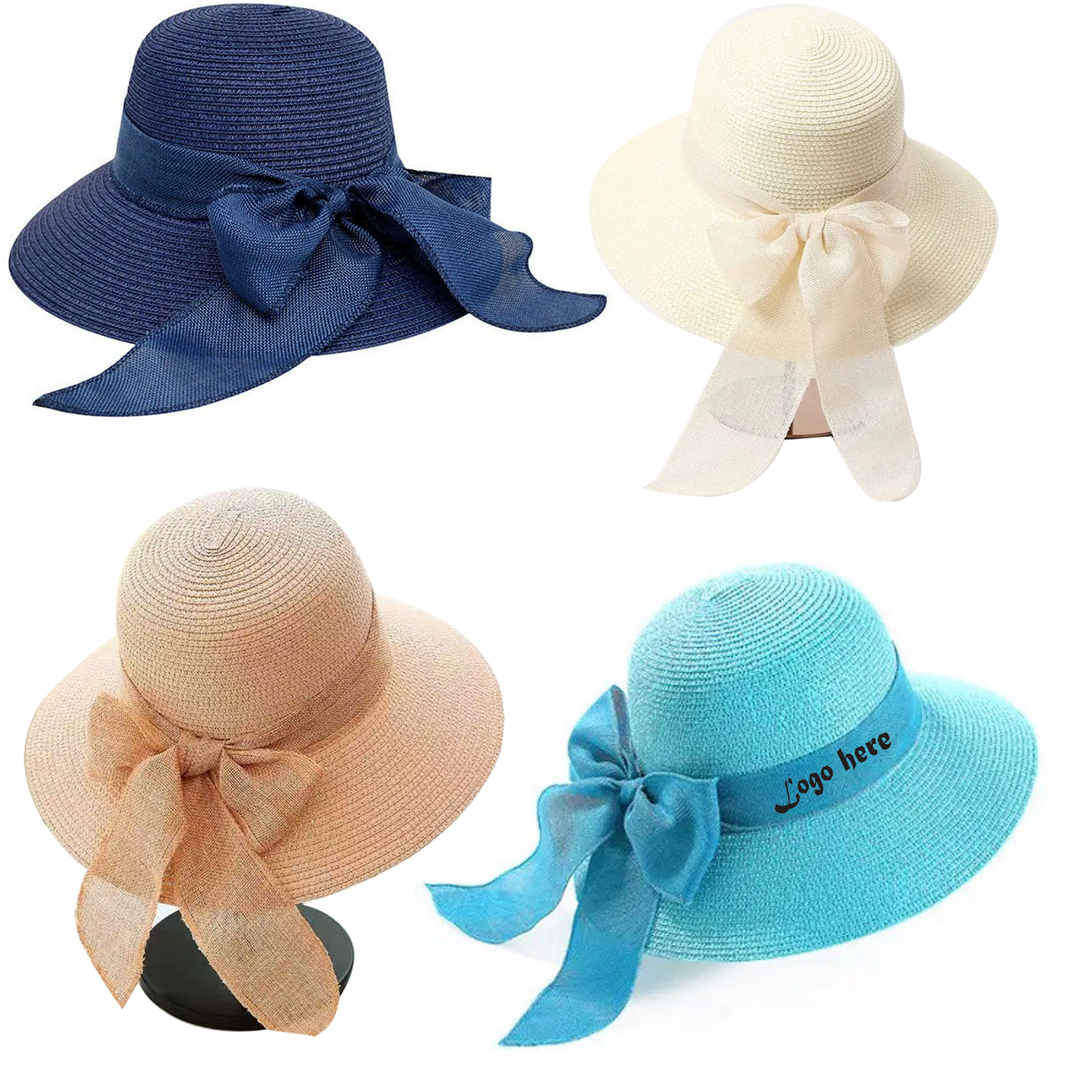 Bow Tourist Beach Straw Hat 2