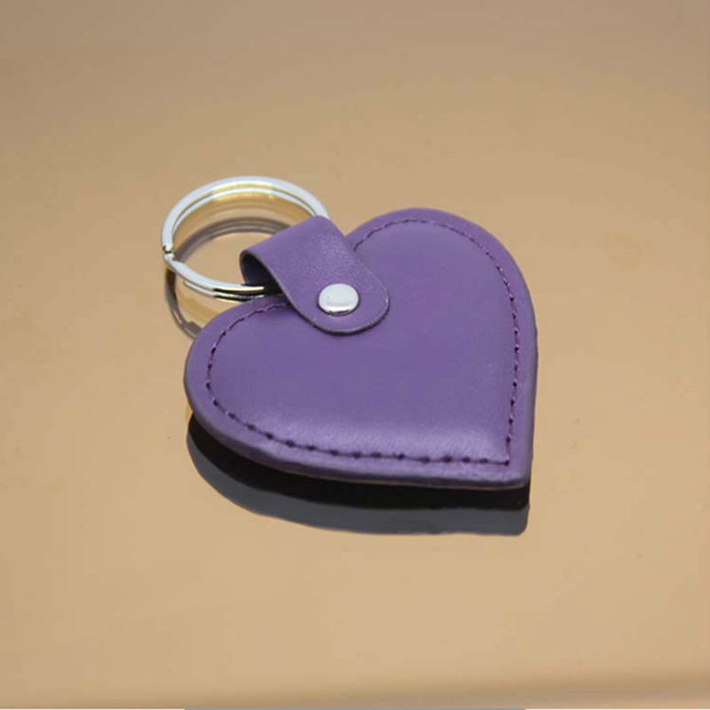 Heart Shape Leather Key Chain 2