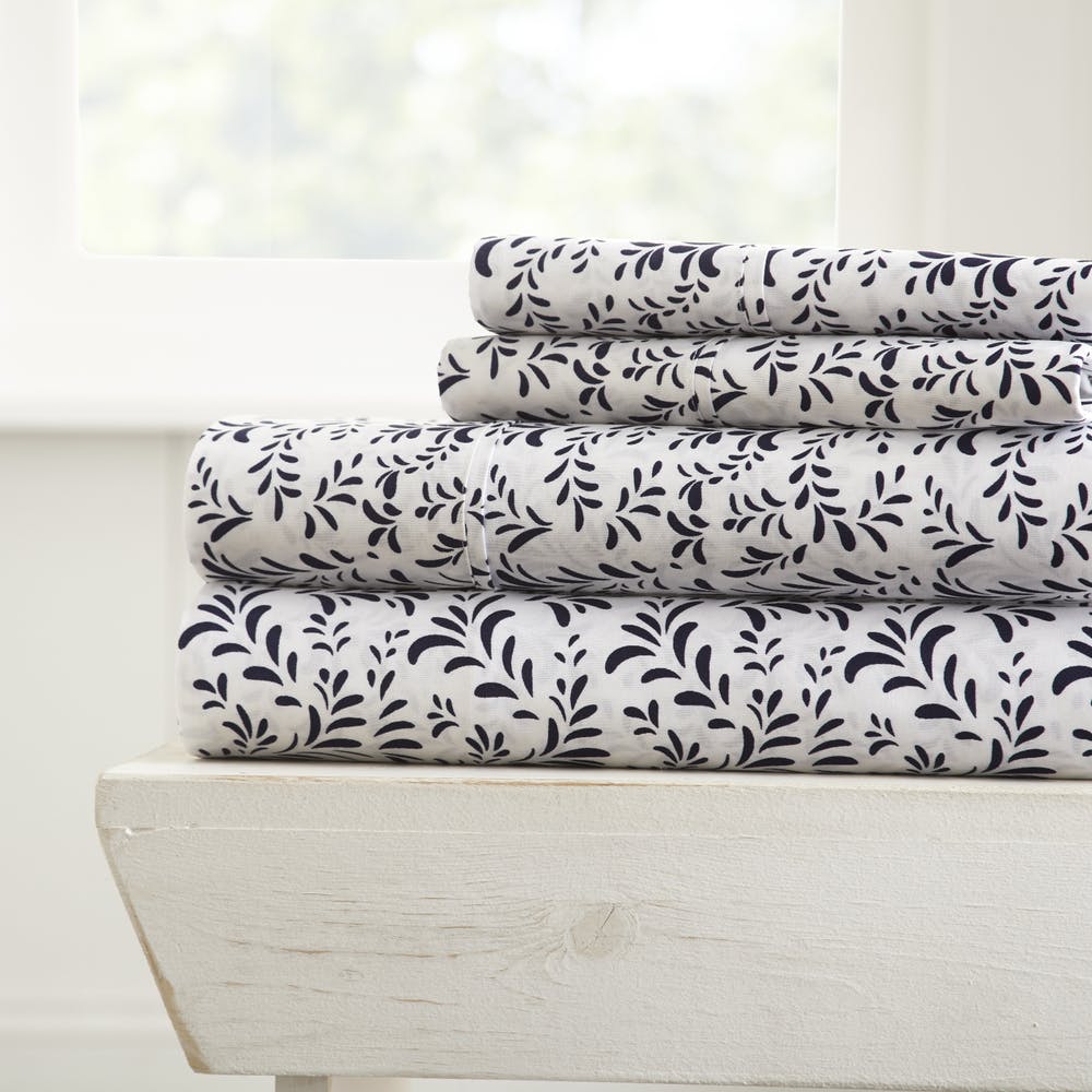 Premium Sheet Sets - Navy Vine Twin 3 Piece 2