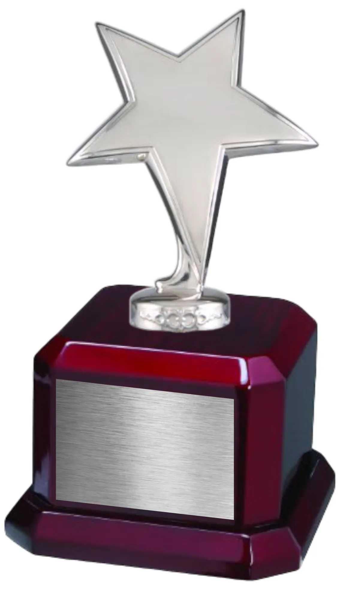 9 1/2" Star Trophy Award on Rosewood Royal Piano Finish Base 15