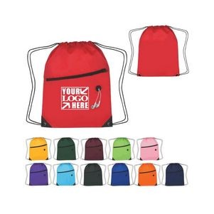 Non Woven Front Zipper Drawstring Bag 8
