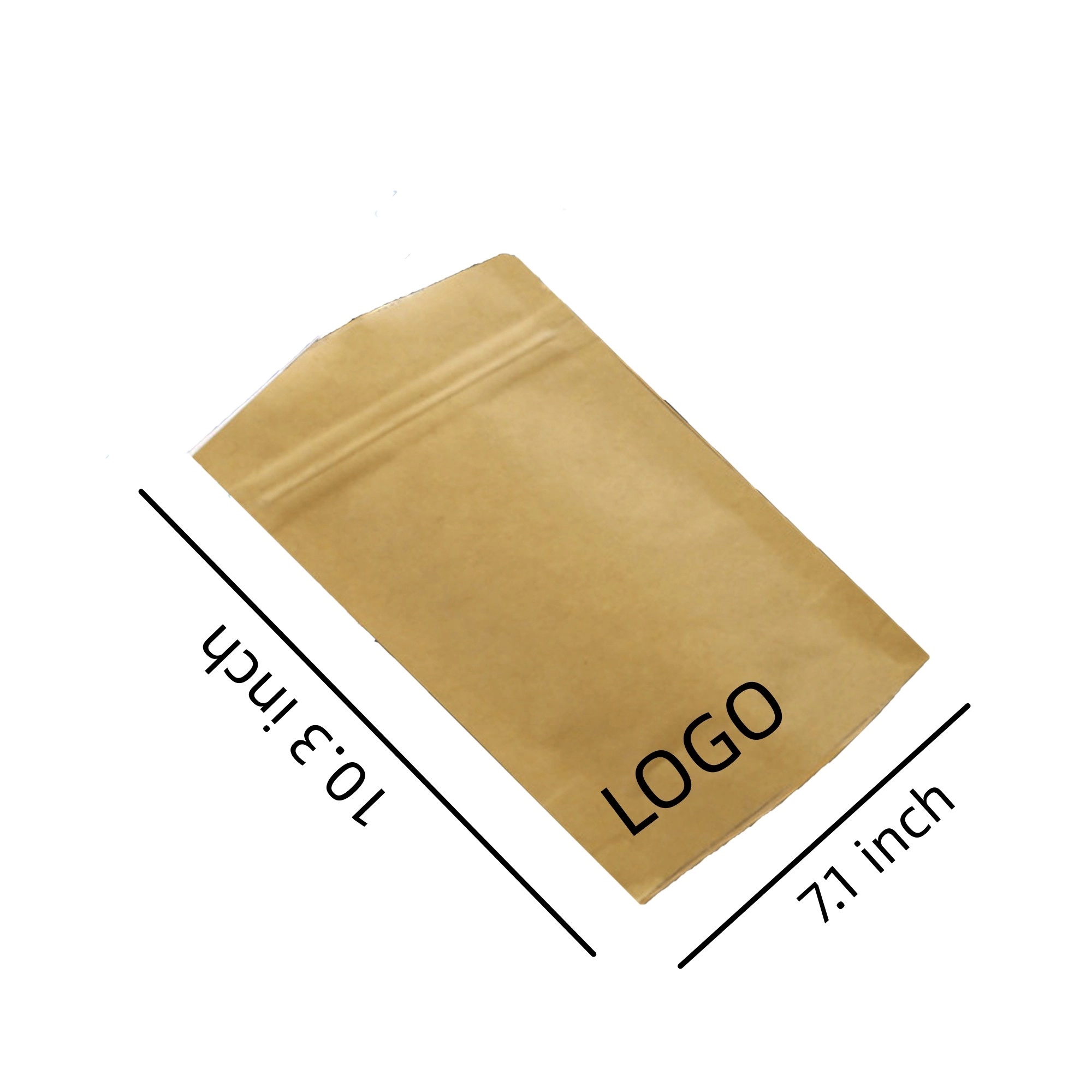 Kraft Paper Standing Self Sealing Bag MOQ 100PCS 2