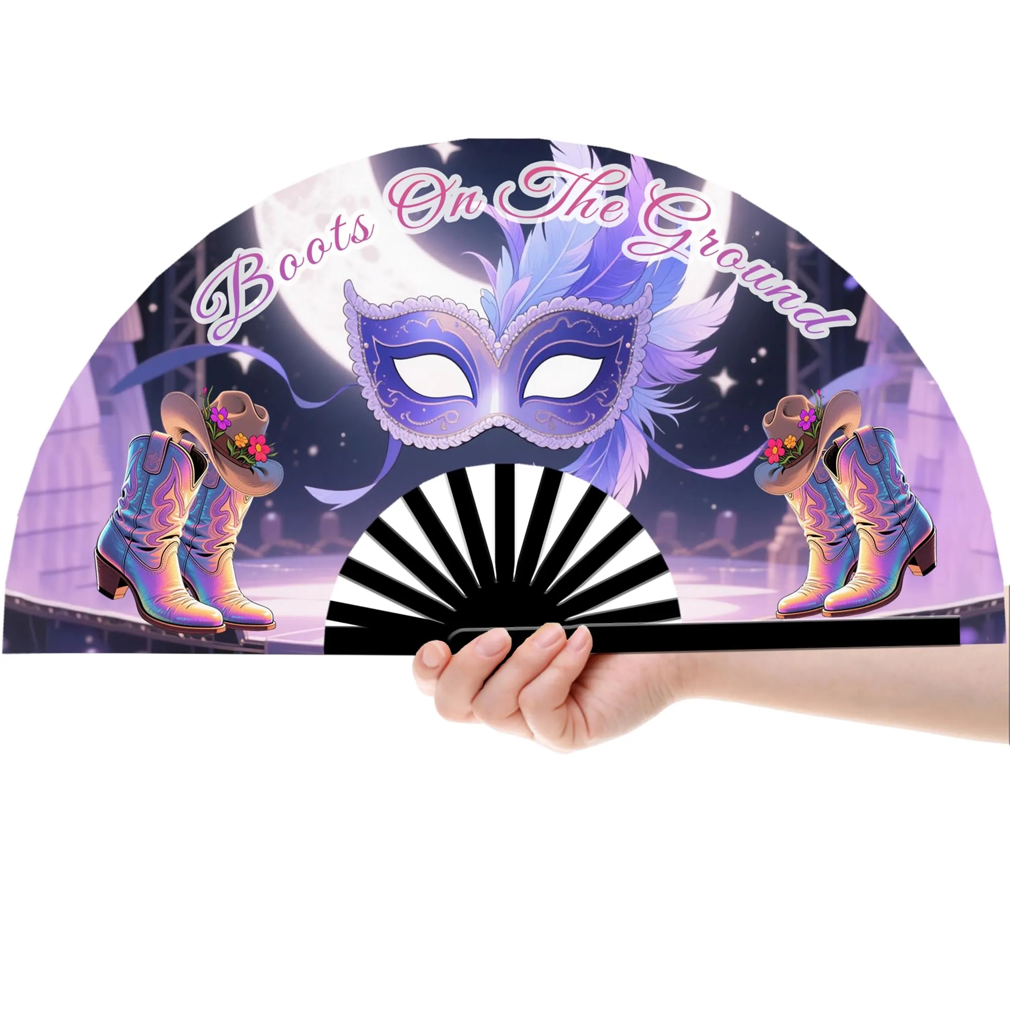 Line Dance Popping Fan Western Cowboy Boot Accessories Style 6