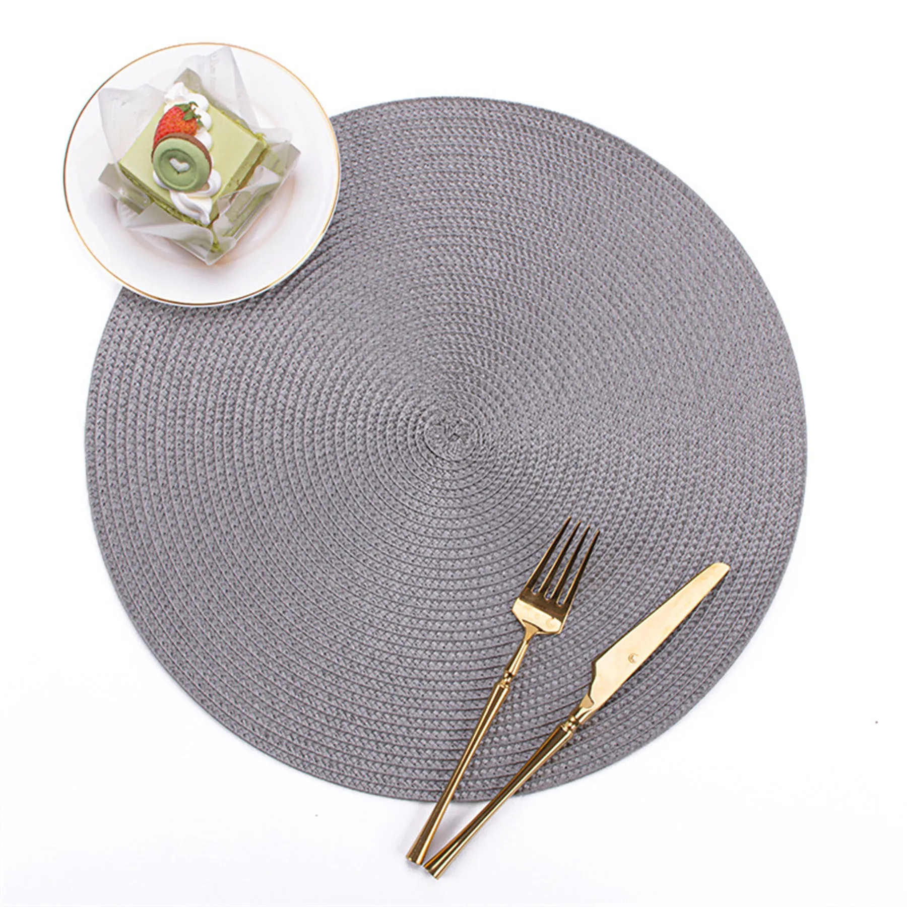 Round Hand Woven Place Mat 1