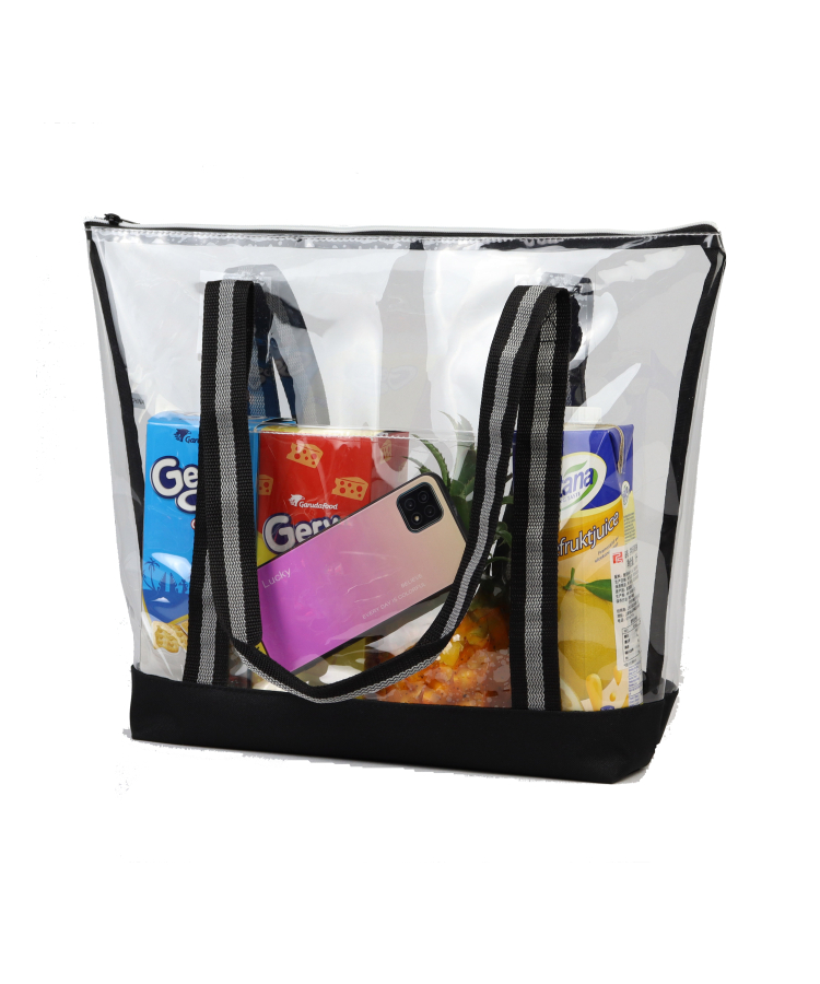 Union Printed - Clear Tote Bag w/ Zipper 4