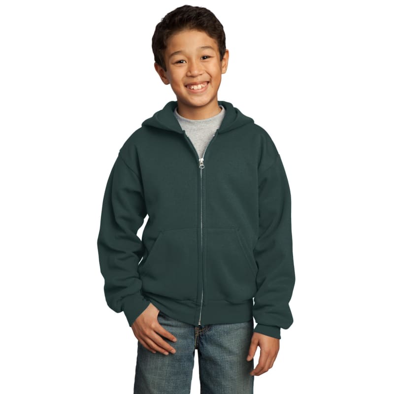 Port & Company - Youth Core Fleece Full-Zip Hooded Sweatshirt. 63