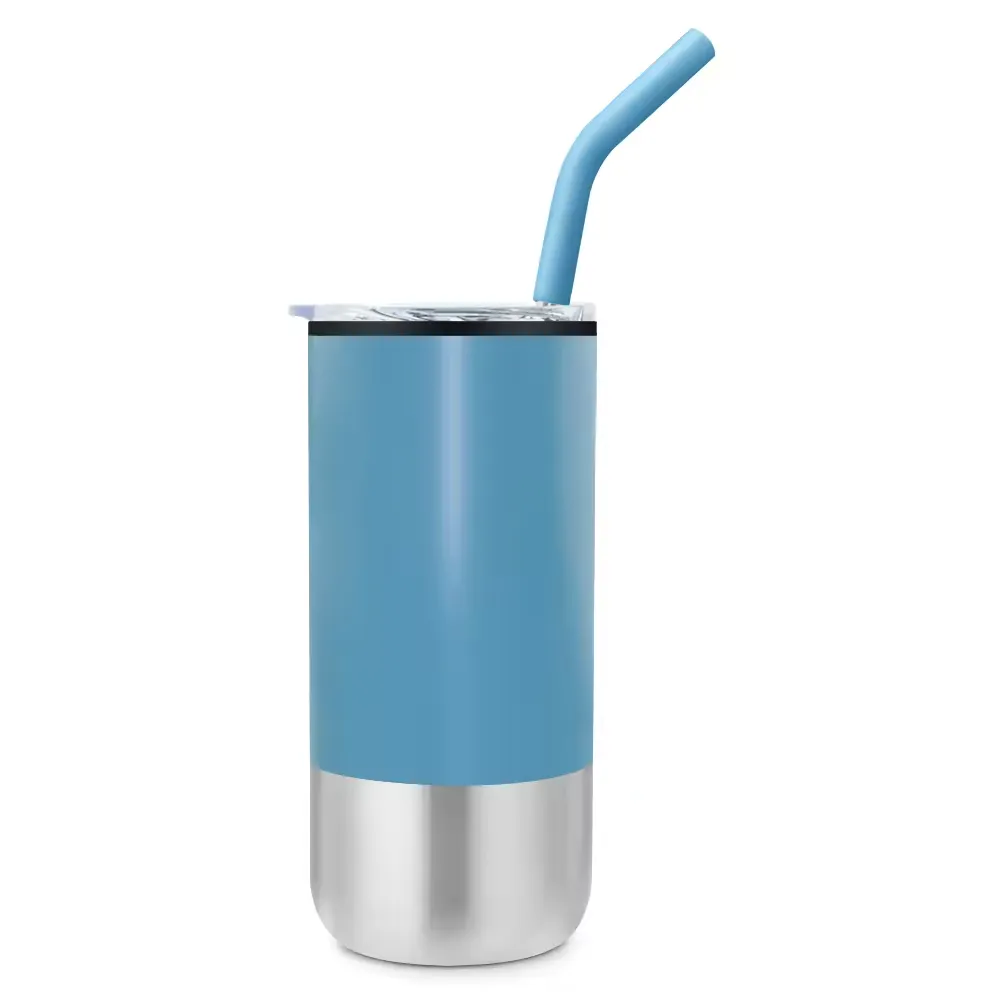 Oxford 16 oz Stainless Steel Tumbler with Straw 1