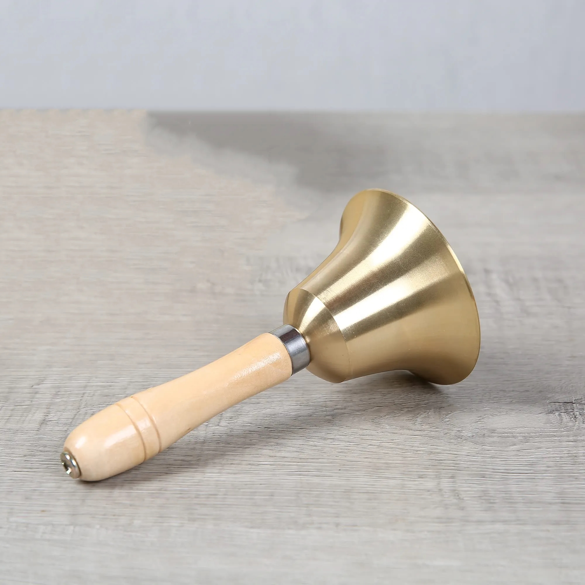 Brass Hand Call Bell with Wooden Handle MOQ50 4
