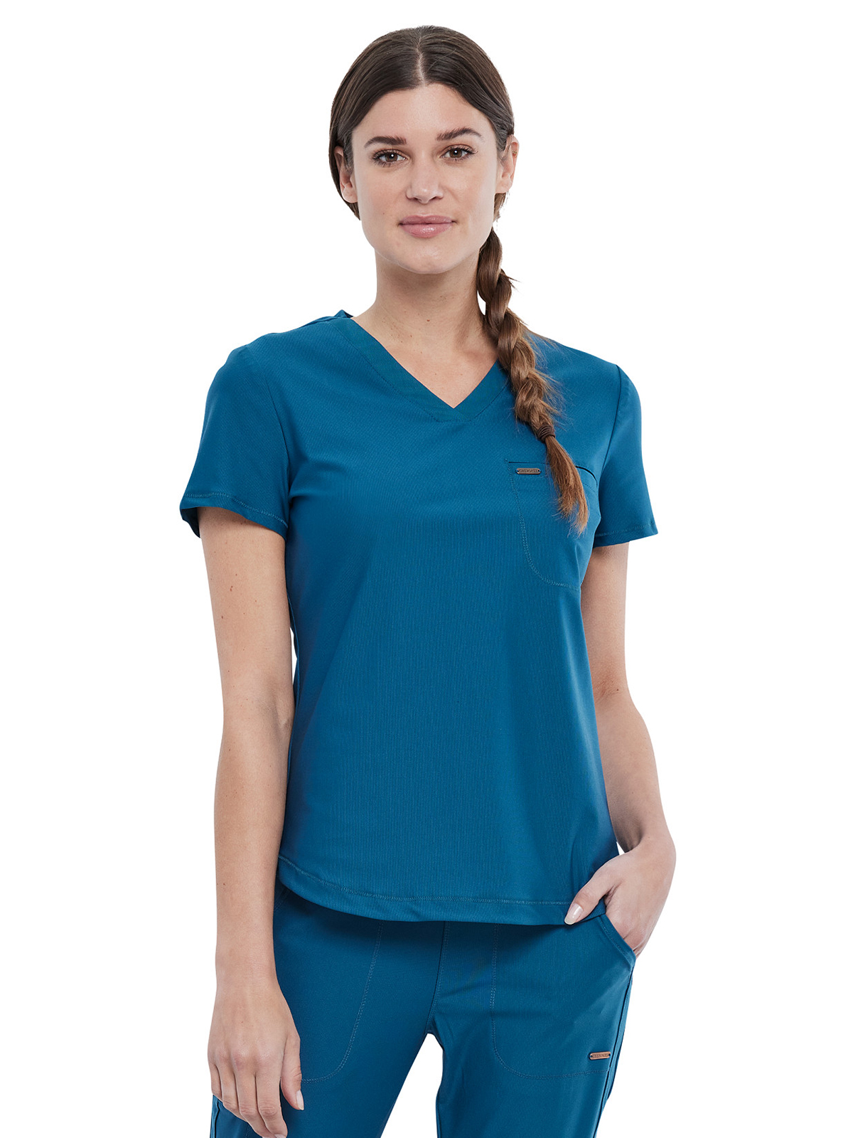Cherokee - Form - Women's 1-Pocket Tuckable V-Neck Top 14
