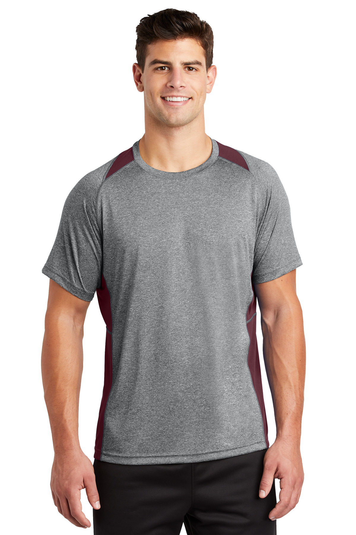 Sport-Tek Heather Colorblock Contender Tee. ST361 63