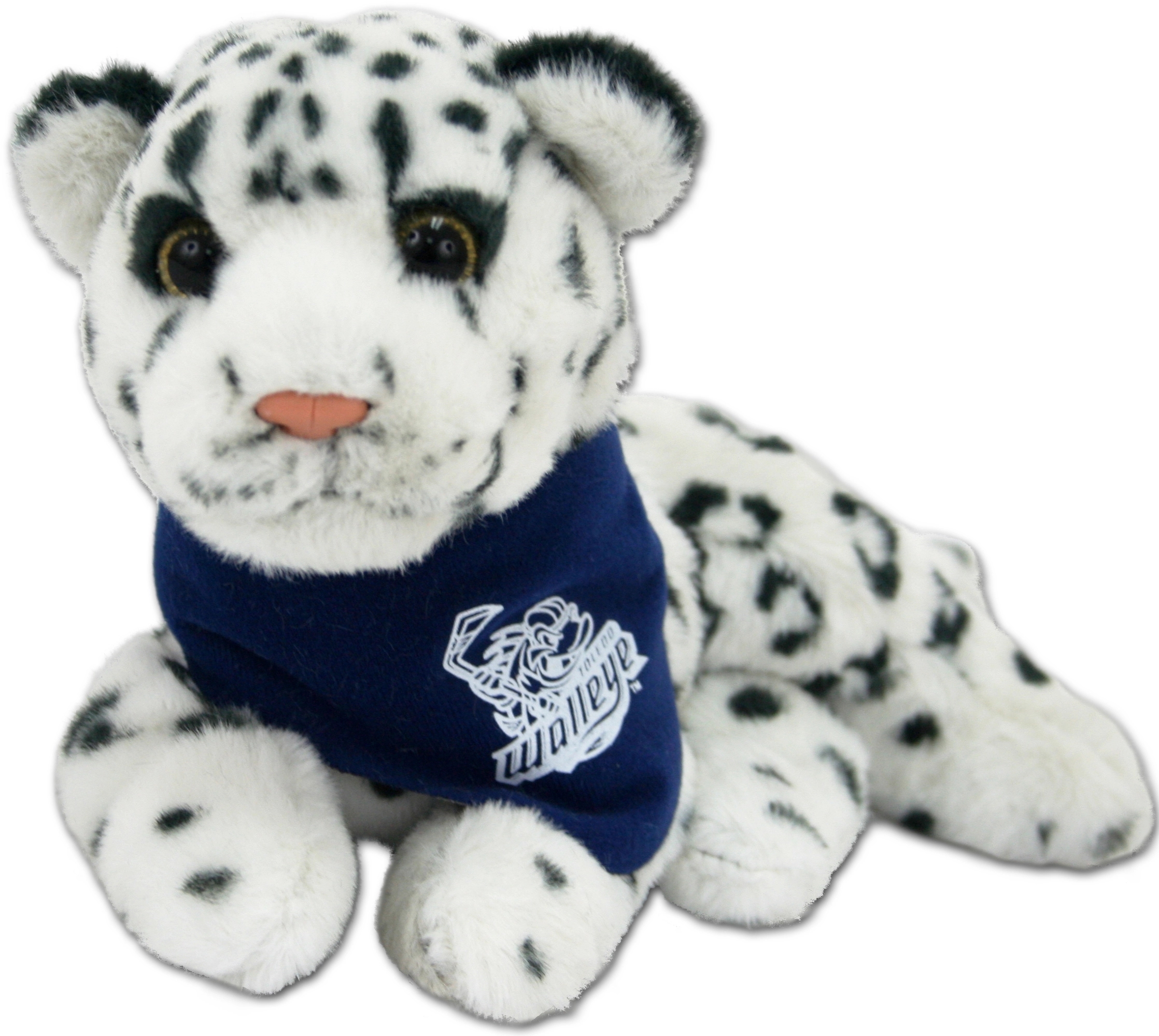 8" Jungle Animals Sitting White Leopard