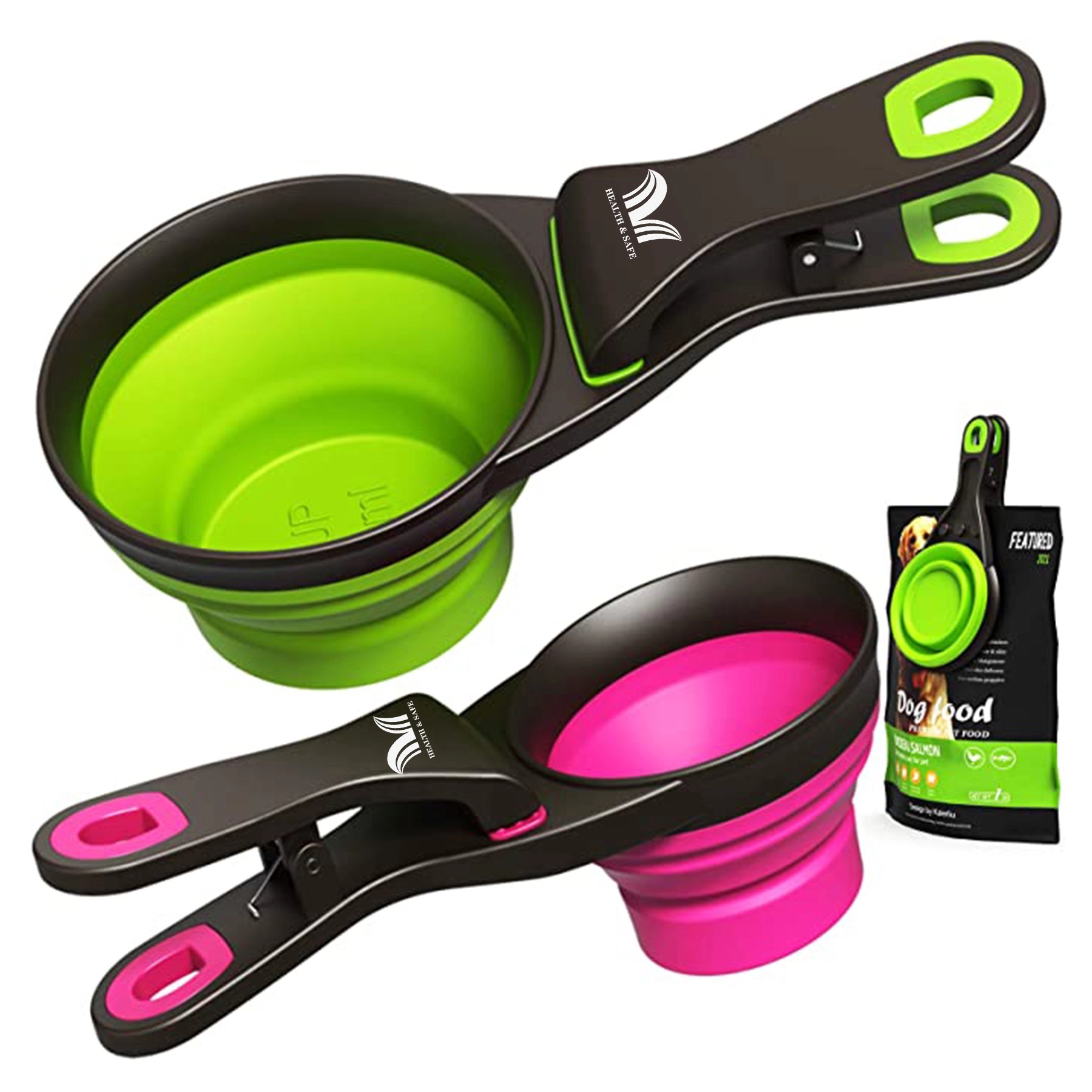4oz Collapsible Pet Measuring Cup w/ Clip 2