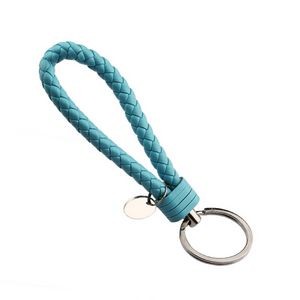 Sophisticated Weaved PU Leather Keychain With Plastic Buckle 4