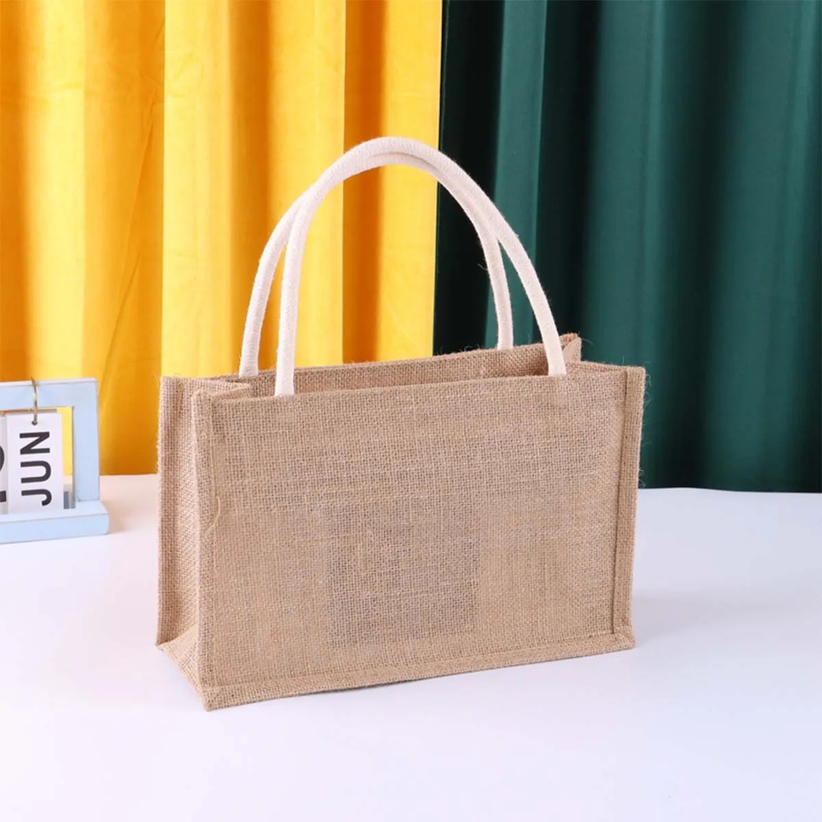 Customizable Size Travel Jute Tote Bags 10