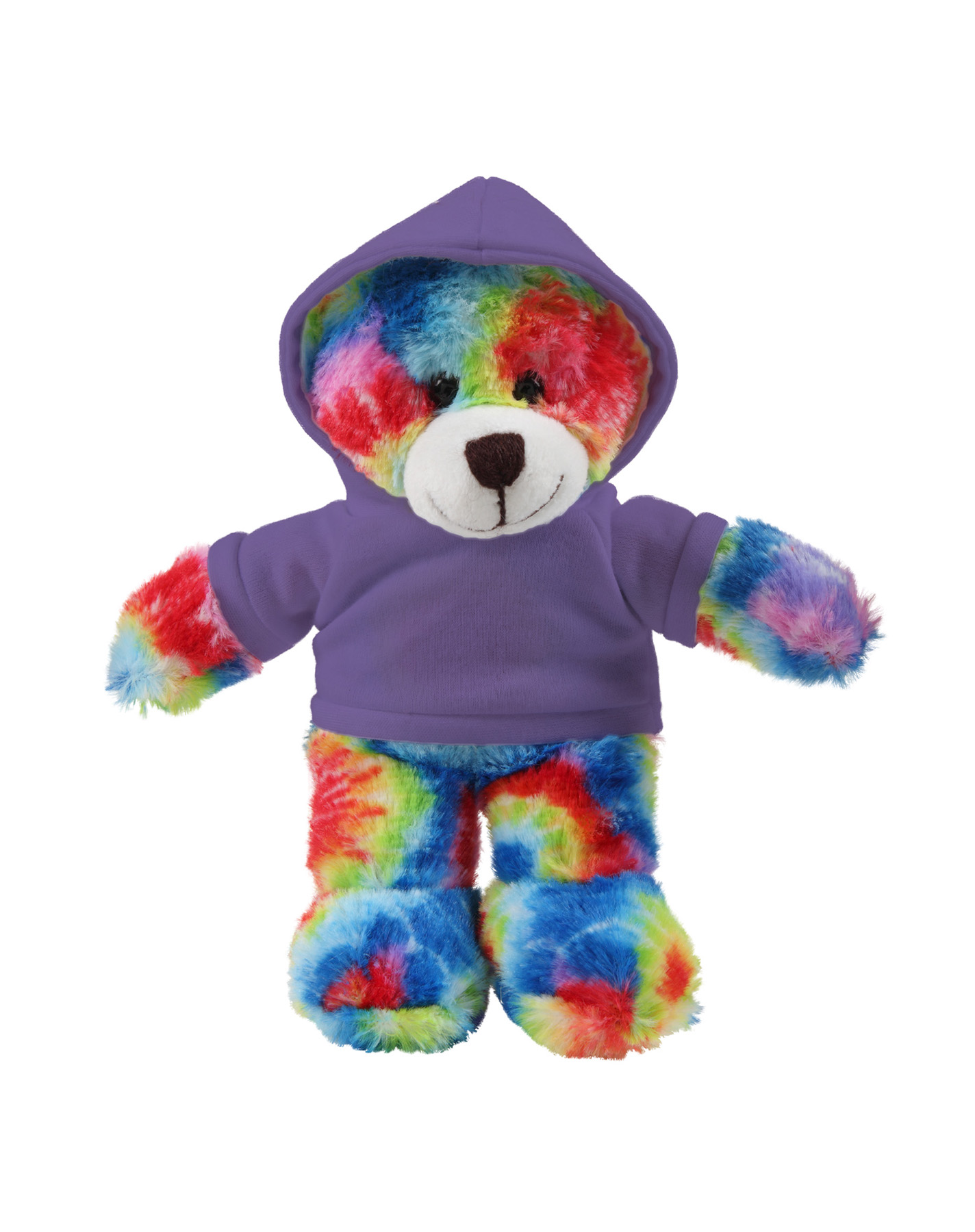 soft plush Tie Dye Bear with hoodie 26