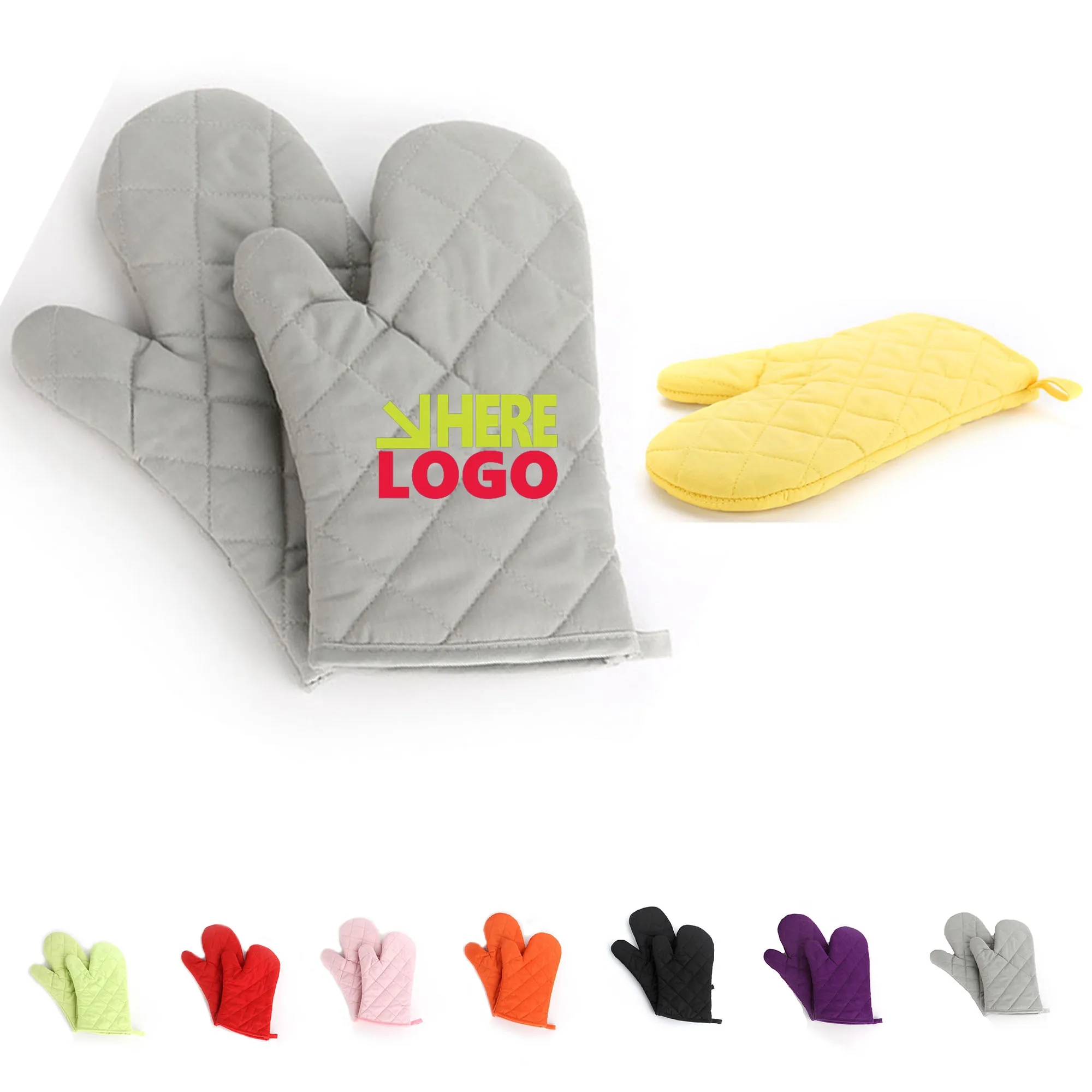 Thicken Long Kitchen Cotton Oven Glove 2