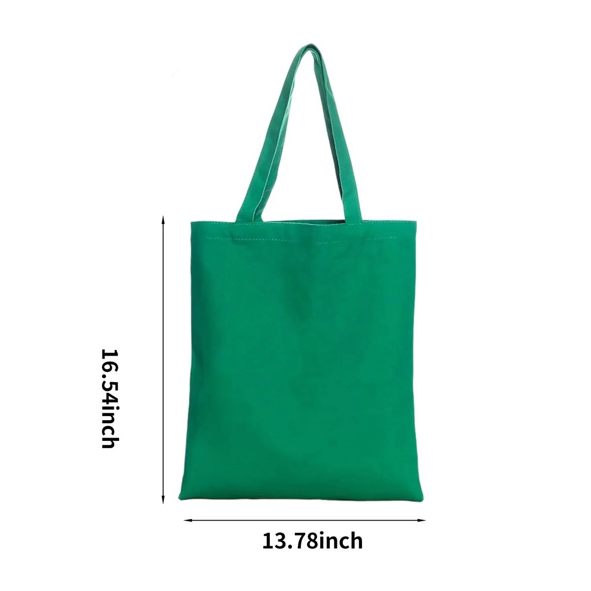 Polyester Cotton Tote Bag 16.54" x 13.78" with Reinforced Handles 8