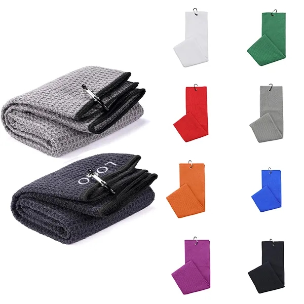 15.75"x15.75" Golf Waffle Towel - Premium Quality 6