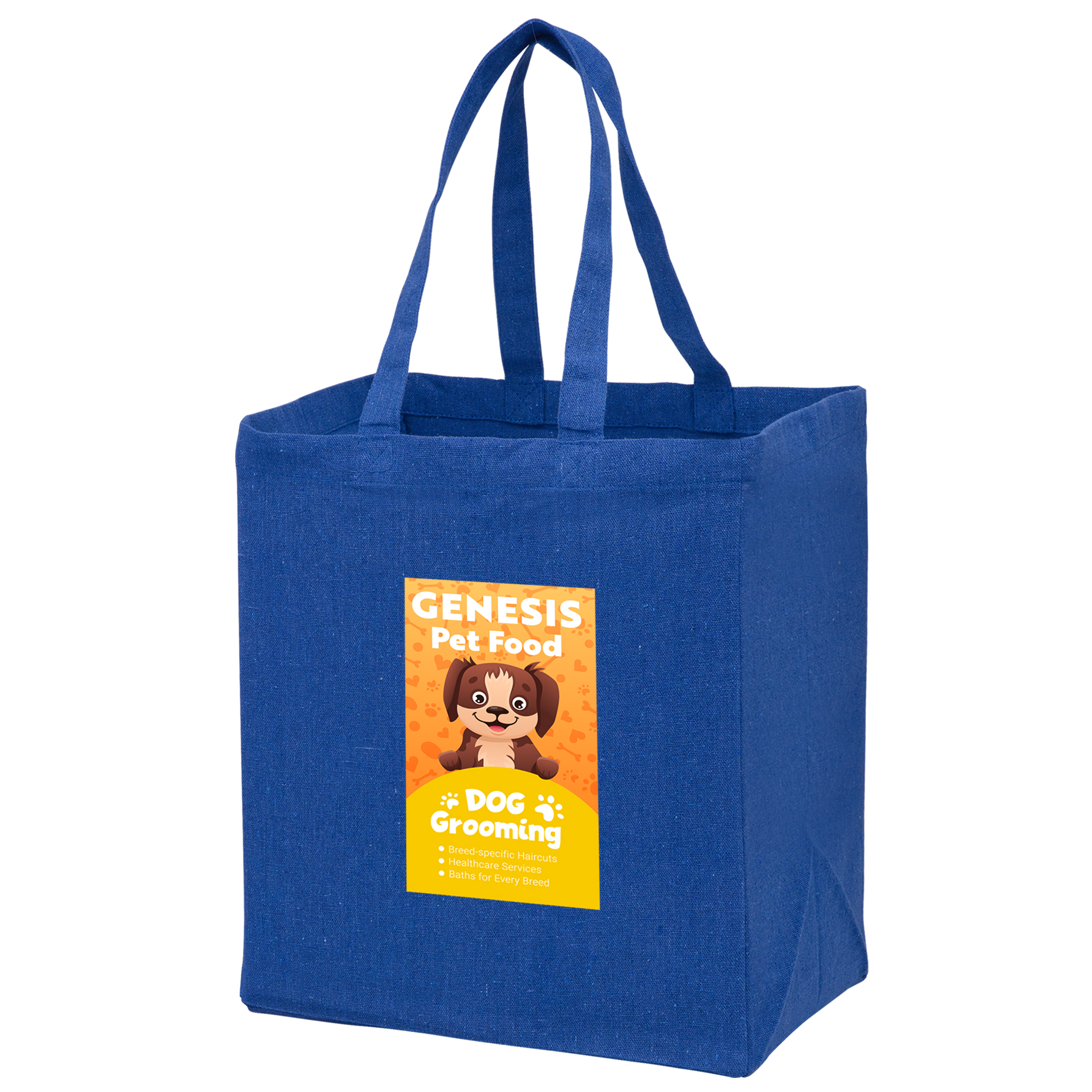 Recycled Cotton Canvas Grocery Bag, custom tote bag with logo imprint 3